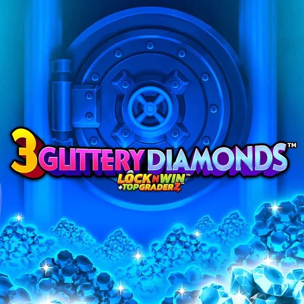 Slots logo of 3 Glittery Diamonds from PearFiction Studios at Librabet Casino