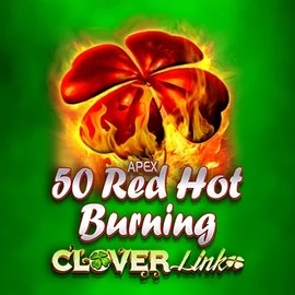 50 Red Hot Burning Clover Links online game logo by Novomatic on librabet-kazino.com