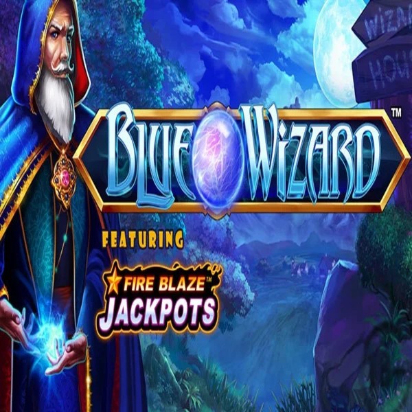 Blue Wizard Fire Blaze Jackpots slot icon by Rarestone Gaming, available at Librabet Casino