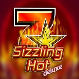 Sizzling Hot Deluxe online game logo by Novomatic on librabet-kazino.com