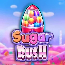 Sugar Rush slot logo by Pragmatic Play at Librabet Casino