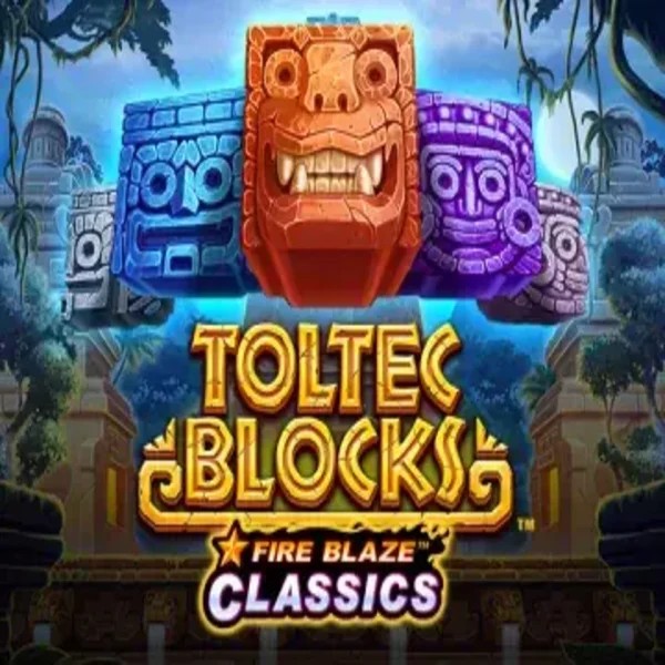 Fire Blaze: Toltec Blocks logo by Rarestone Gaming at Librabet Casino